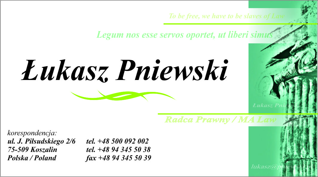 Łukasz Pniewski +48 500 092 002